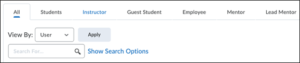 Class List All Users Tab